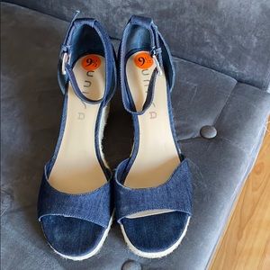 Denim Wedges